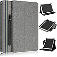 Xuanbeier Rotating Universal Case for 9 10inch Tablet,Stand Folio Universal Tablet Case Protective Cover for Coopers/ATOZEE/Qukenk/FEONAL/Moderness/Remarkable/Onn and More 9-11" Tablet,Grey