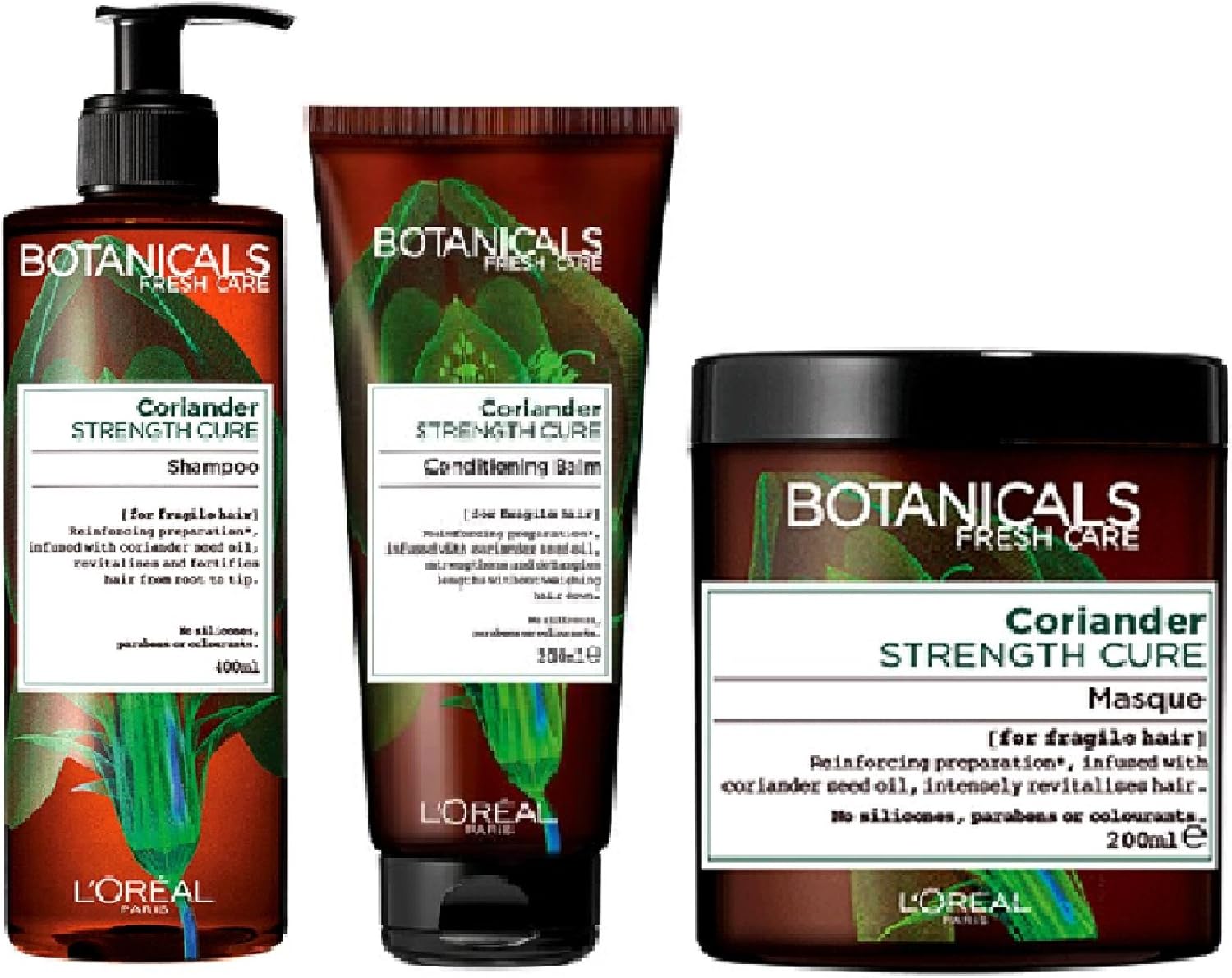 (3 PACK) L'Oréal Paris Botanicals Coriander Strength Cure SHAMPOO x