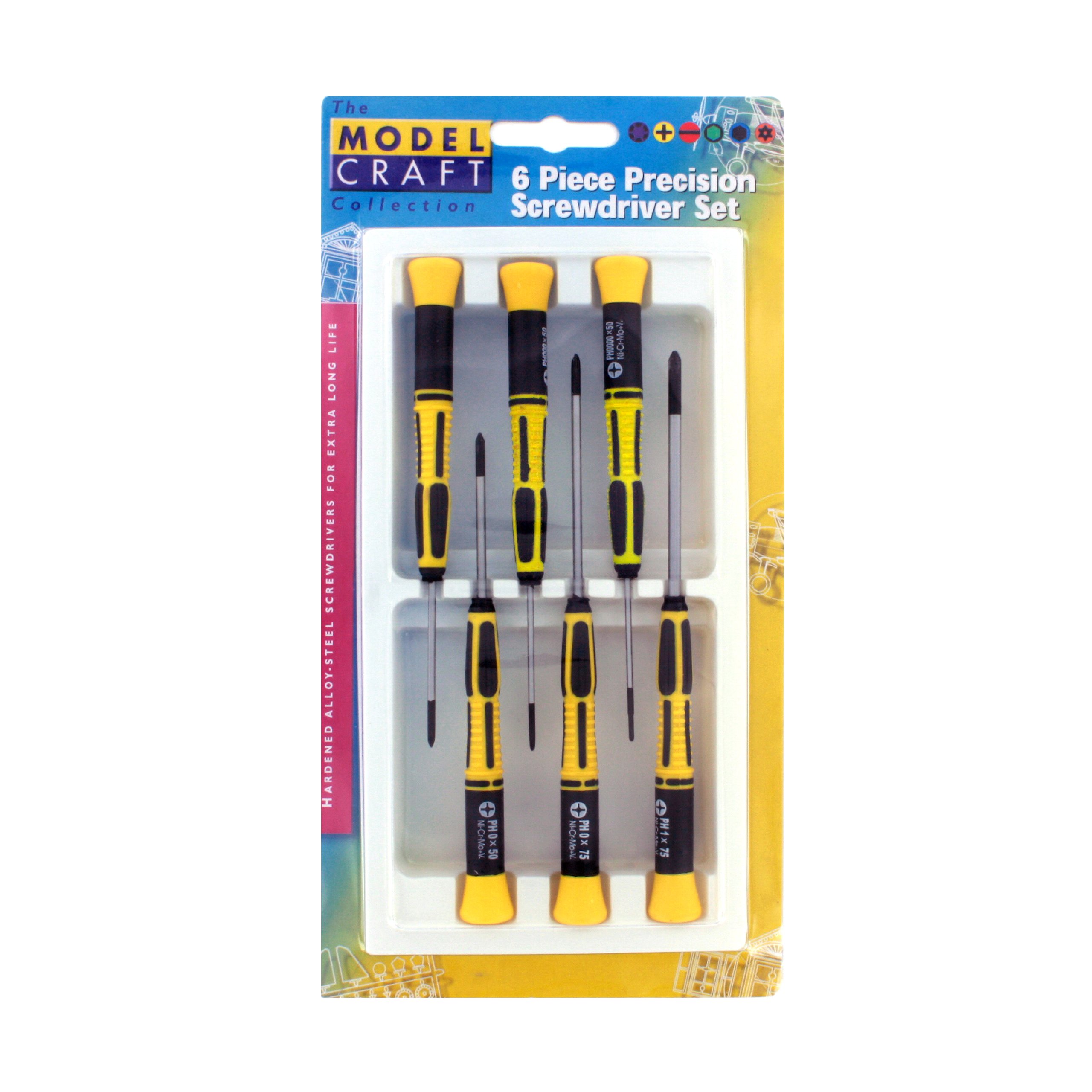 Modelcraft 6-Piece Phillips Screw Driver Set, Pack of 6