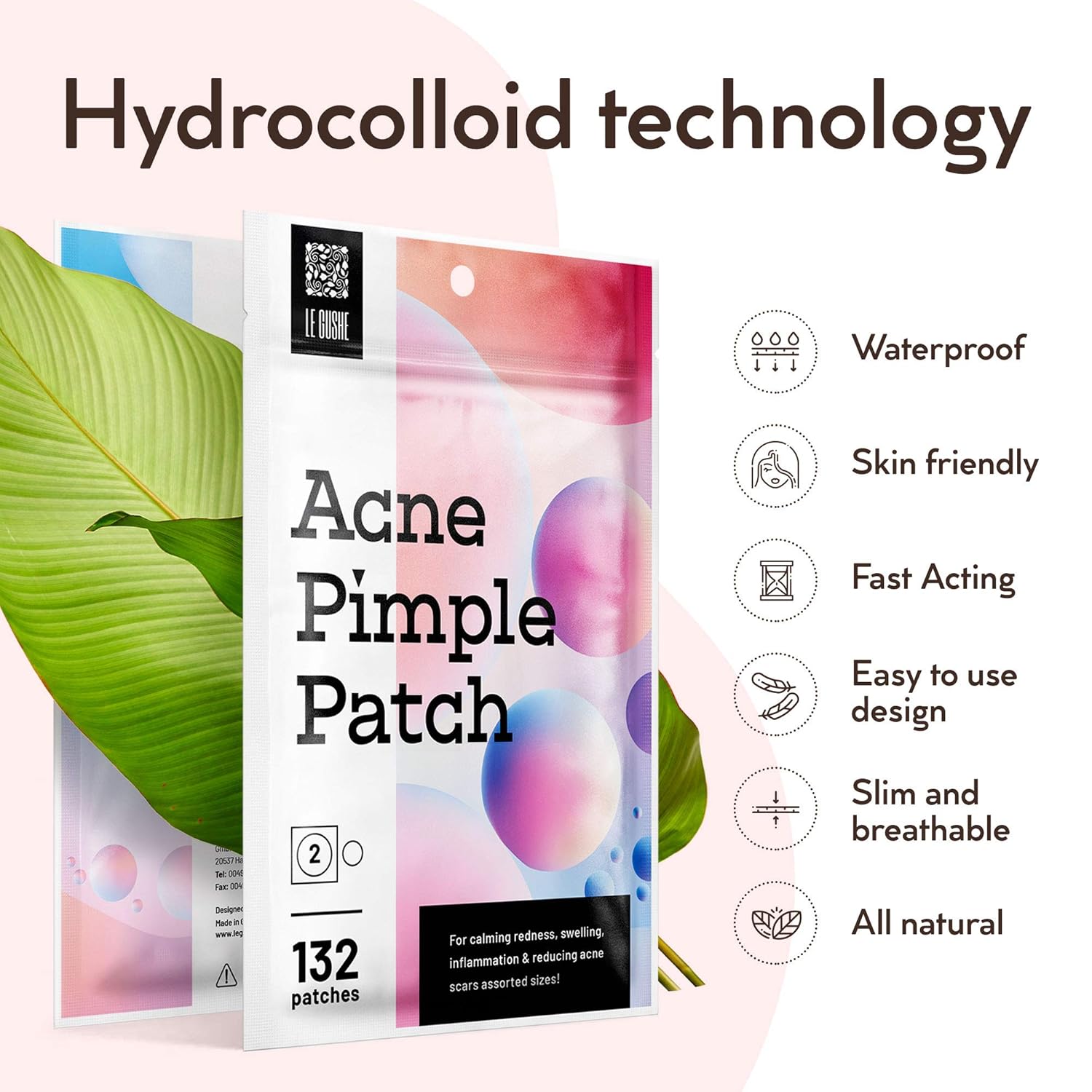 Acne Pimple Master Patch 132 dots - Absorbing Hydrocolloid Blemish Spot Skin Treatment and Care Dressing: Beauty