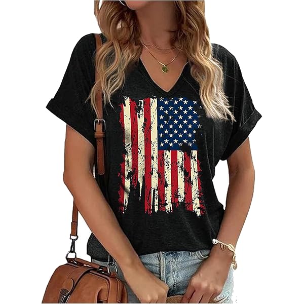 Women's Juneteenth Shirt - V-Neck Independence Day Top With Celebrate Black Freedom Design