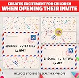 BestaFiesta Rainbow Party Invites Pack of 36 Kids Birthday Foldable Envelopes view 4