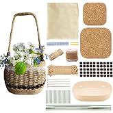 AOUXSEEM 99 Pcs Basket Weaving DIY Kits for Beginners, Jute Rope Woven Lace Storage Flower Basket with Handles for Easter Picnic Home Wedding Decorations Crafts Projects Gifts