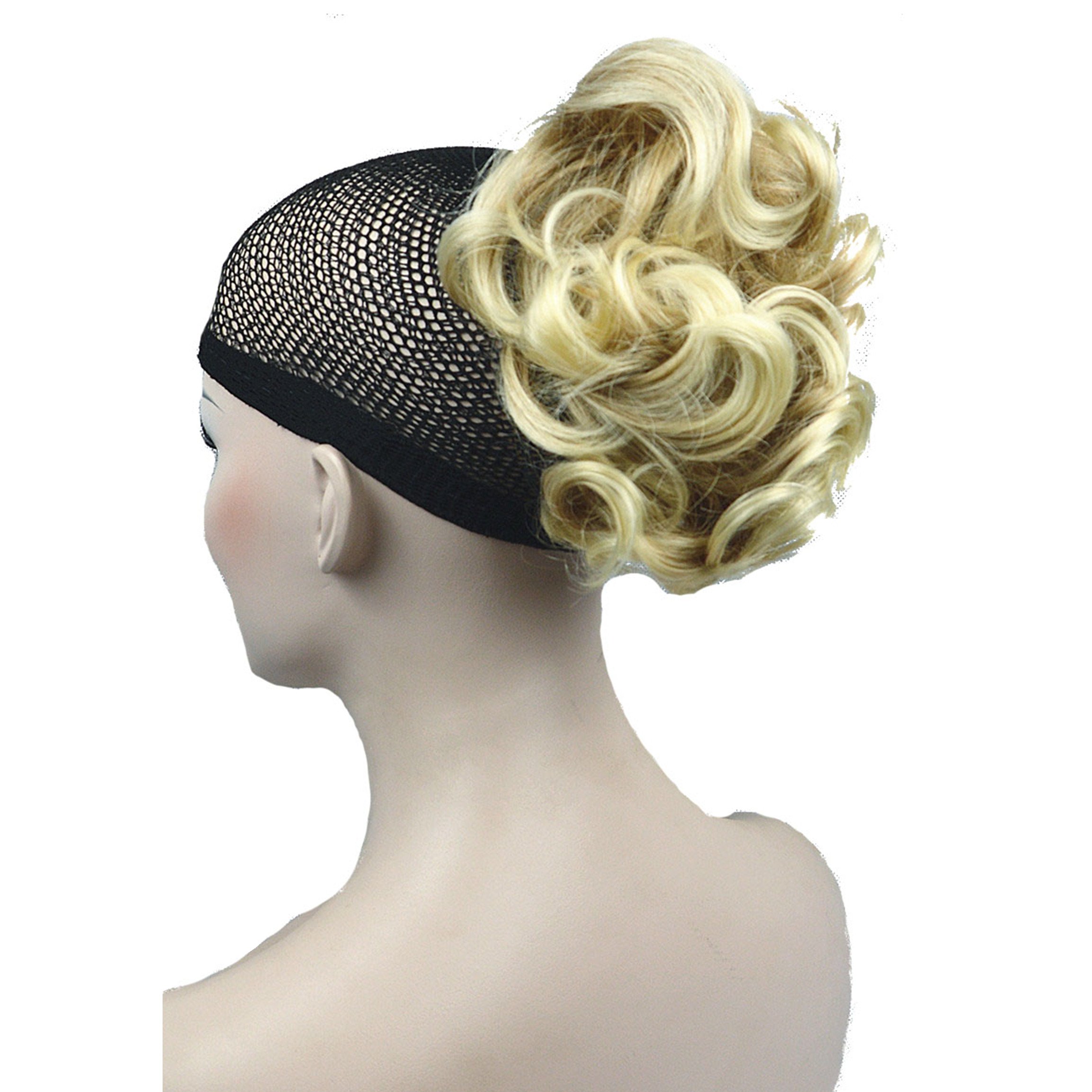 Lydell 6" Short Ponytail Hair Piece Wavy Claw Clip In/on Hairpiece Hair Extension (15BT613 Blonde mix)