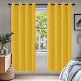 Deconovo Christmas Blackout Curtains Eyelet Thermal 2 Panels W52 x L84 Inch