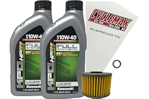 Cyclemax Full Synthetic Oil Change Kit compatible with 2021-2025 Kawasaki KLX300
