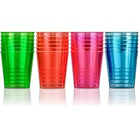 DecorRack 2 Oz Neon Shot Glasses, Plastic Shot Cup, Disposable Party Cups, Mini Cups Shot Glasses (48 Pack)