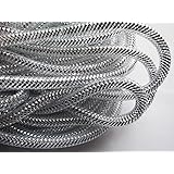 YYCRAFTOne Roll 30 Yards Solid Mesh Tube Deco Flex for Wreaths Cyberlox CRIN Crafts 8mm 3/8-Inch (Silver)