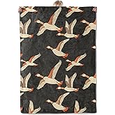 Aonimonis Goose Pattern Throw Blanket Gifts for Women, Soft Fuzzy Warm Cozy Flannel Blankets for Bedroom, Travel, Couch, Home Decor 50x60 in