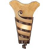 Franklin Iron Works Solara Franklin Works Rustic Farmhouse Wall Sconce Lighting Decor Iron Scroll Hardwired 17" High Fixture 