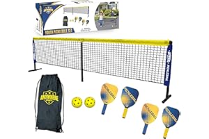 NATURE BOUND Ultimate Youth Pickleball Set with Net, Paddles, and Balls - Start Playing Pickleball Today with This Complete Junior Kit for Boys and Girls Ages 5 to 12