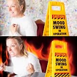 Boxer Gifts Mood Swing Novelty Warning Sign Yellow view 2
