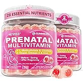 Prenatal Multivitamin Gummy for Women w/Methylfolate 1mg, Iron Choline Omega-3(DHA+EPA), Prenatal Vitamins for Women Gummies, Postnatal Vitamins | Before,During & After Pregnancy, Sugar Free,120Cts