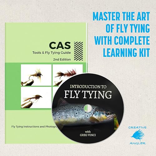 Olax 16-Piece Fly Tying Kit In Wooden Box – Includes Vise, Whip Finisher, Tools