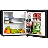 Midea WHS-65LB1 Compact Single Reversible Door Refrigerator, 1.6 Cubic Feet(0.045 Cubic Meter), Black