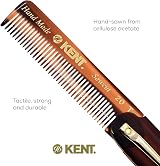 KENT 20T 100mm Fine Tooth Folding Pocket Hair Comb Mens Cellulose Acetate view 5