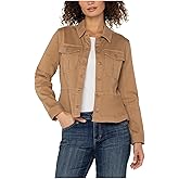 Liverpool Los Angeles Soft Touch Twill Peplum Hem Trucker Jacket