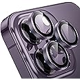 WSKEN for iPhone 14 Pro/iPhone 14 Pro Max Camera Lens Protector,[Night Shooting Mode] HD Tempered Metal Glass Camera Screen Protector Cover Film Accessories,Deep Purple