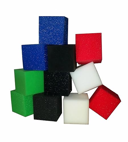 Buy Isellfoam Foam Pit Cubes/Blocks 500 Pcs.  BLUE  4\"x4\"x4\" 45ILD Flame Retardant Foam Blocks For Skateboard Parks Gymnastics Companies And Trampoline Arenas
