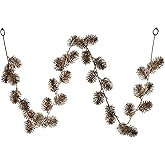Creative Co-Op Faux Leaf Garland, Gold Color
