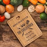 Apjielop Bamboo Cutting Board Gift for Dad Fathers Day Birthday Engraved view 2