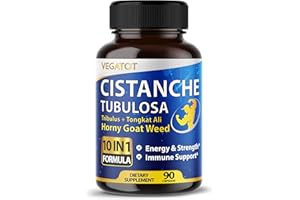 VEGATOT 10 in 1 High Strength Cistanche Tubulosa Tribulus Terrestris Horny Goat Weed Concentrated Boost Energy Stamina Strength - Made in The USA