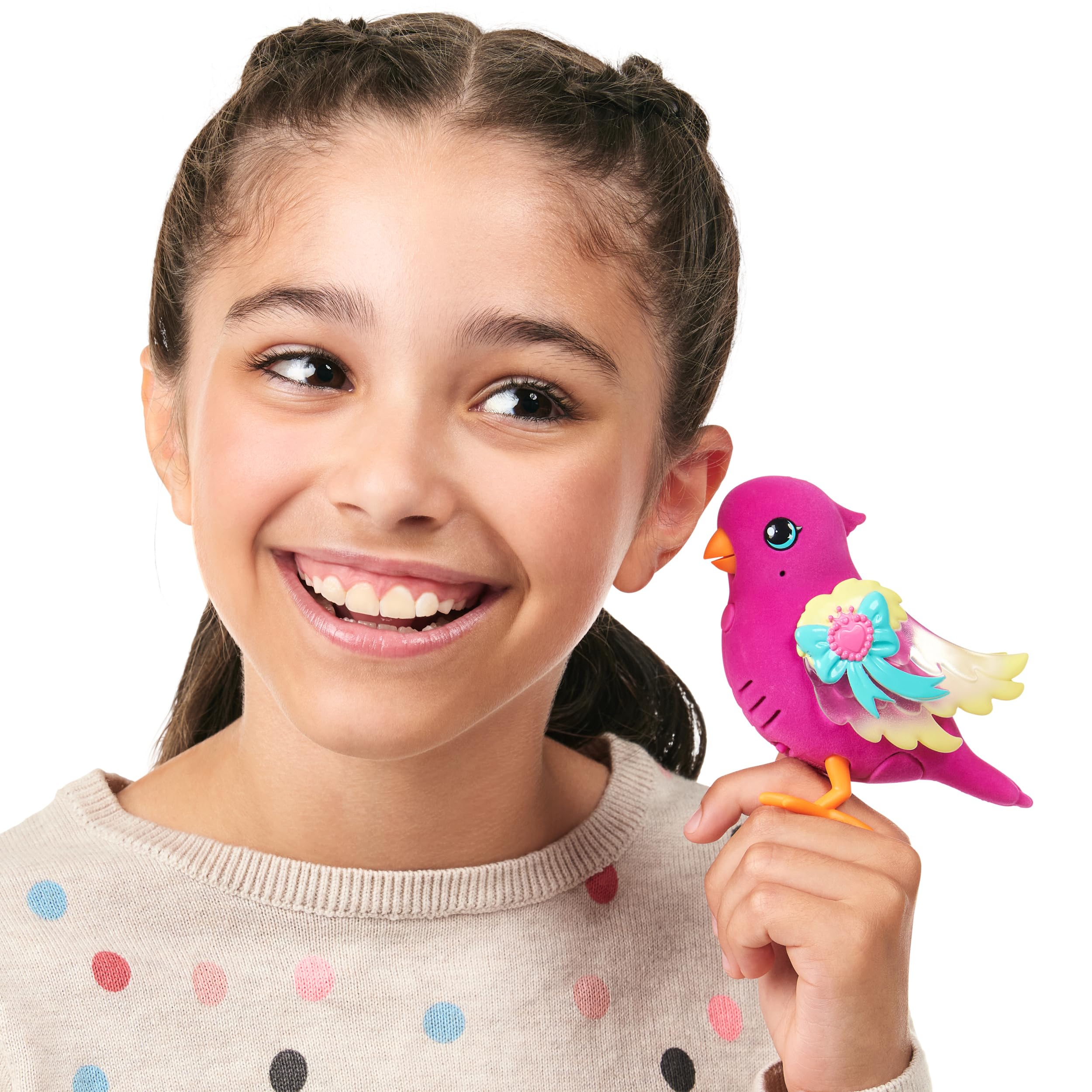 Little Live Pets Lil' Bird & Bird Cage: Tiara Twinkles, New Light Up Wings with 20 + Sounds, and Reacts to Touch