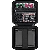 Supmay Hard Carrying Case for RG34XXSP/ RG35XXSP Retro Handheld Game Console/ Game Boy Advance SP, Retro Game Travel Storage Holder with Mesh Bag for GBA Sp Battery, SD Card, USB Charging Cable, Black