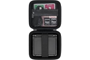 Supmay Hard Carrying Case for RG35XXSP Retro Handheld Game Console, Retro Game Travel Storage Holder with Mesh Bag for SD Card, USB Charging Cable, User Manual, Black