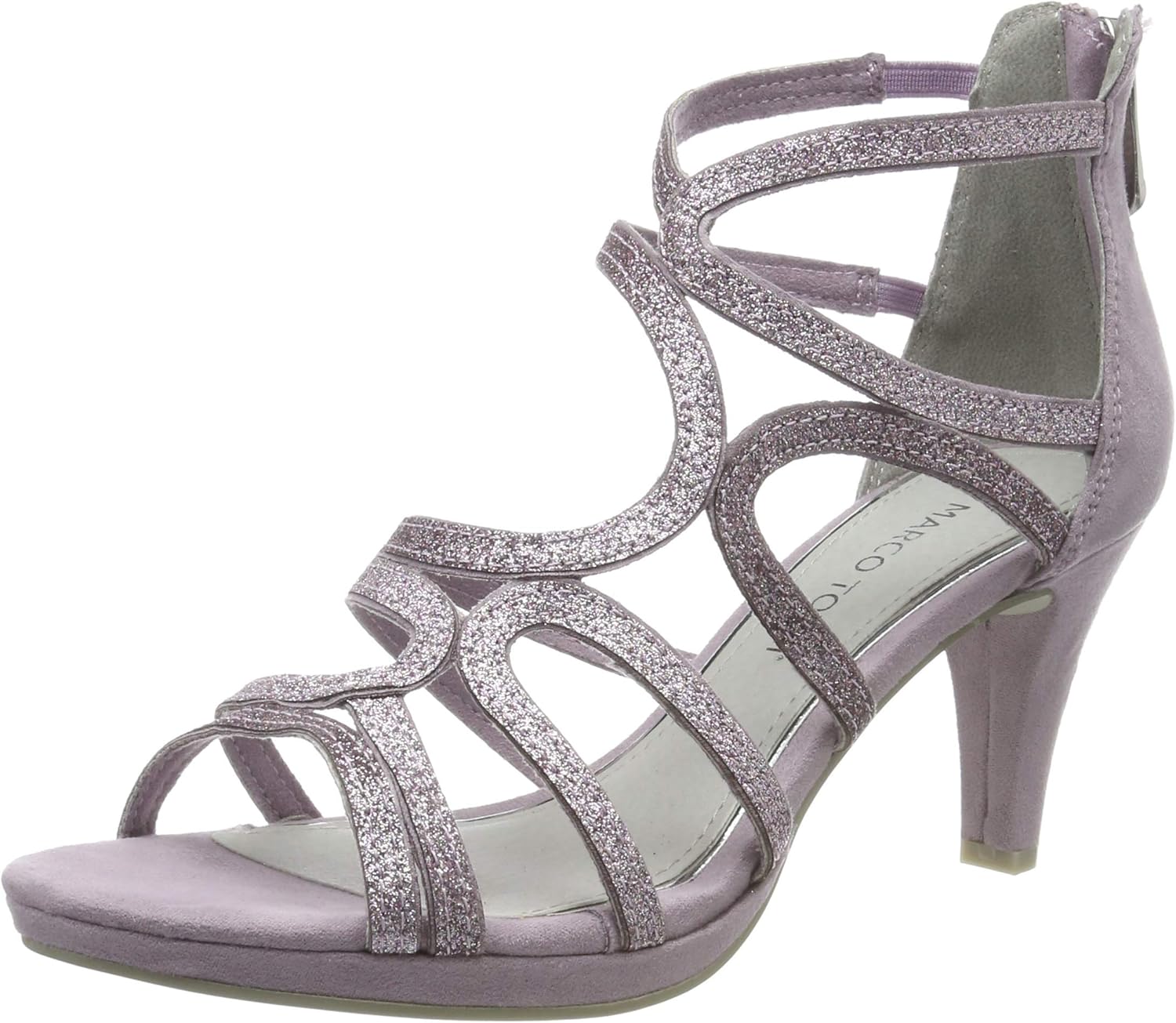 MARCO TOZZI Women's 222837322 Closed Toe Sandals, Pink (Lavender