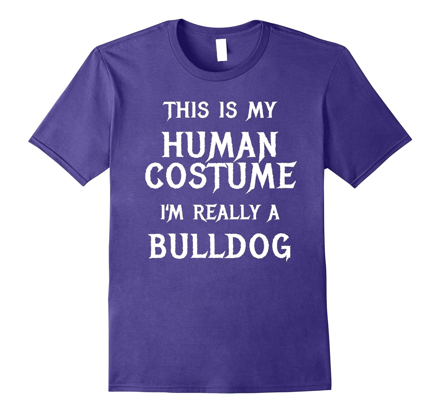 Bulldog Halloween Costume Shirt Easy Funny Women Men Kids-ANZ