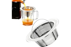 GENERIC Juice Strainer for Nama J2 Cold Press Juicer,Pulp Strainer After Juicing,Suitable for Nama J2 Juicer Secondary Fine Filter Accessories—Hands-Free and Fitting Most Containers,304 Stainless(White)