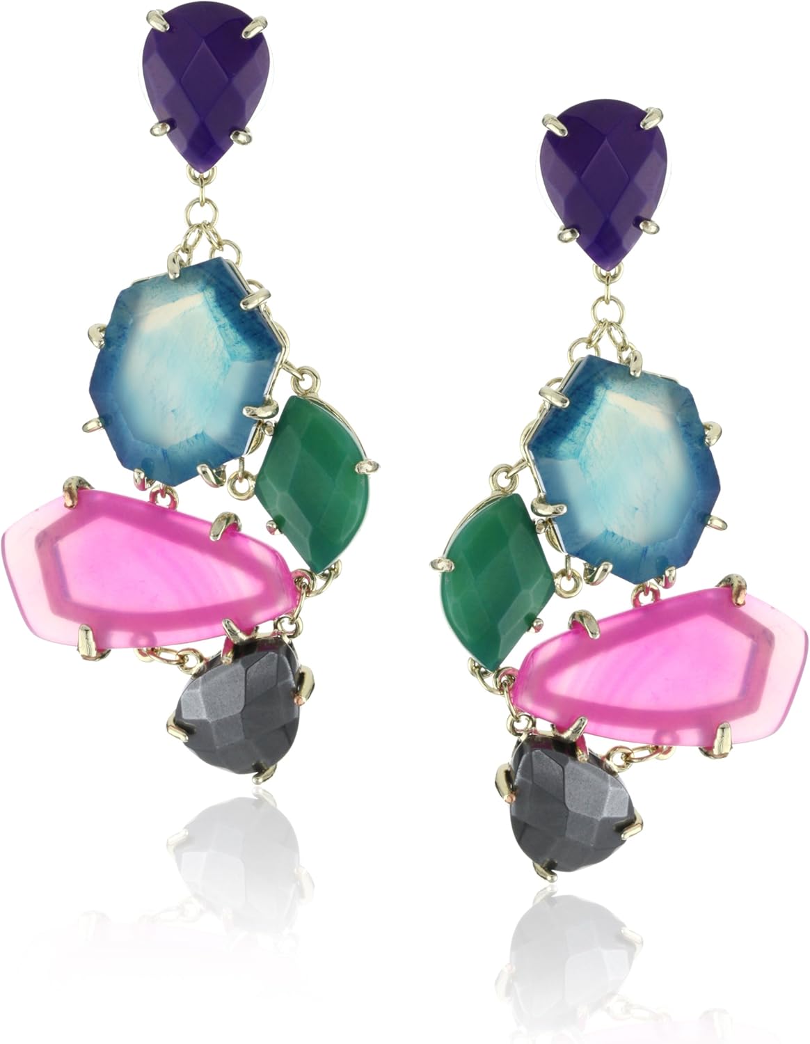 Kendra Scott "Jewel Tones"14K Gold Plated Multi Cluster