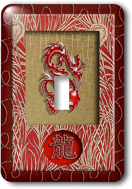 Amazon Co Jp 3drose Llc Lsp 1 Chinese新しい年 中国語 でドラゴン ドラゴンレッドonゴールドsingle切り替えスイッチ Diy 工具 ガーデン