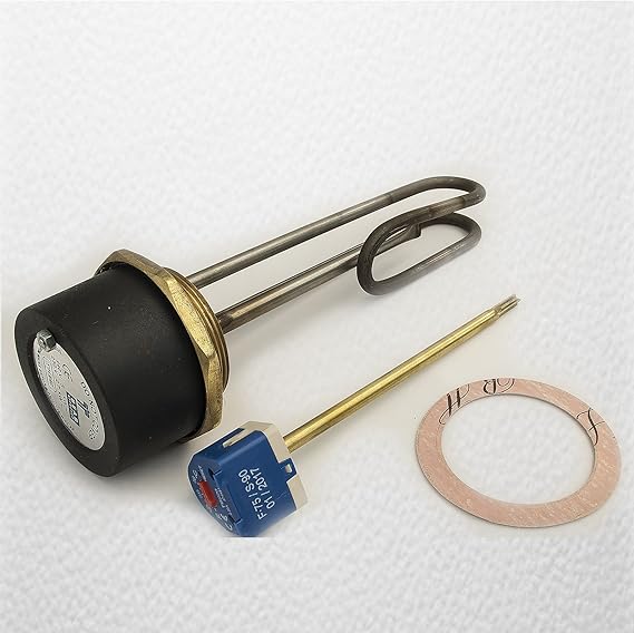 11" Immersion Heater INCOLOY including 7 inch INCOLOY Thermostat BEAB