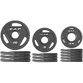 CAP Barbell 2-Inch Olympic Cast Iron Plate Weight Set | 75-285 lbs | Multiple Options