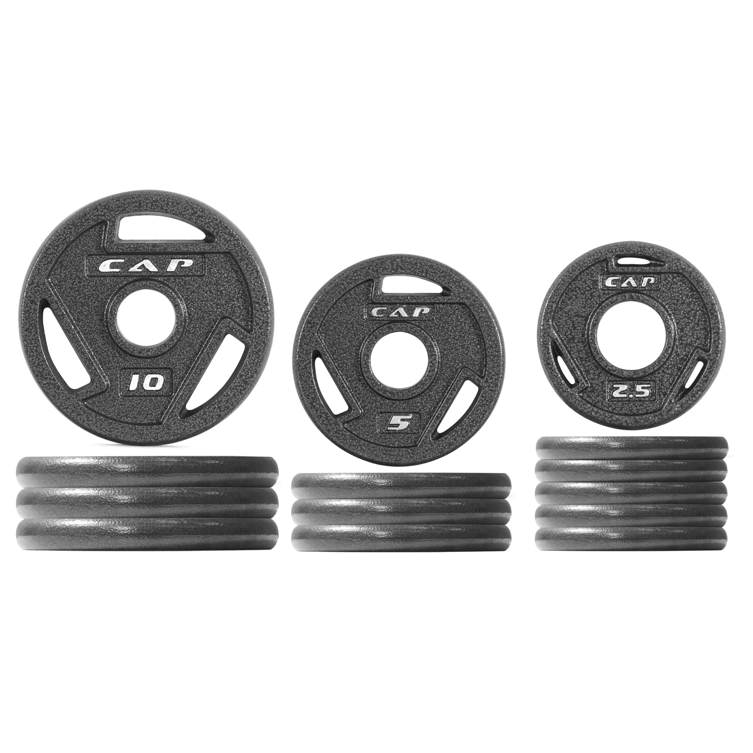 Photo 1 of **FOUR 10lb PLATES ONLY**CAP Barbell 75 LB Elite Olympic 2-Inch Cast Iron Weight Plate Set