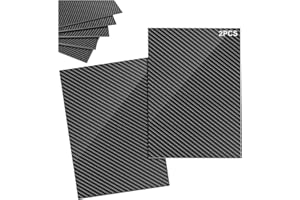 2PCS 100% 3K Carbon Fiber Sheet Lanstics Carbon Fiber Plate Carbon Fiber Laminate Plate Plain Weave Panel Sheet 2.5MM Thickness Glossy Surface 200X300X0.5MM 2MM 2.5MM 3.0MM