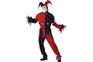 California Costumes Men's Adult- Red Evil Jester Costume