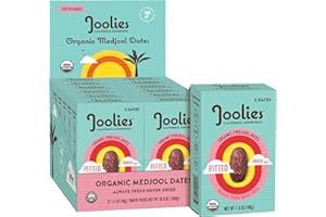 Joolies Organic Medjool Date Snack Pack | 3 Pit-Free Dates, 12 Pack | Fresh California Grown Fruit | Vegan, Gluten-Free, Paleo, No Added Sugar | Single Serve, Great for Kids, Snacking & Dessert
