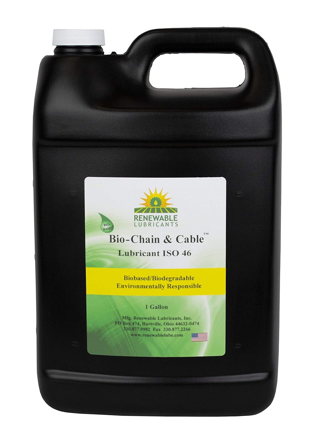Renewable Lubricants Bio-Chain and Cable ISO 46 Lubricant Oil, 1 Gallon Jug: Industrial & Scientific