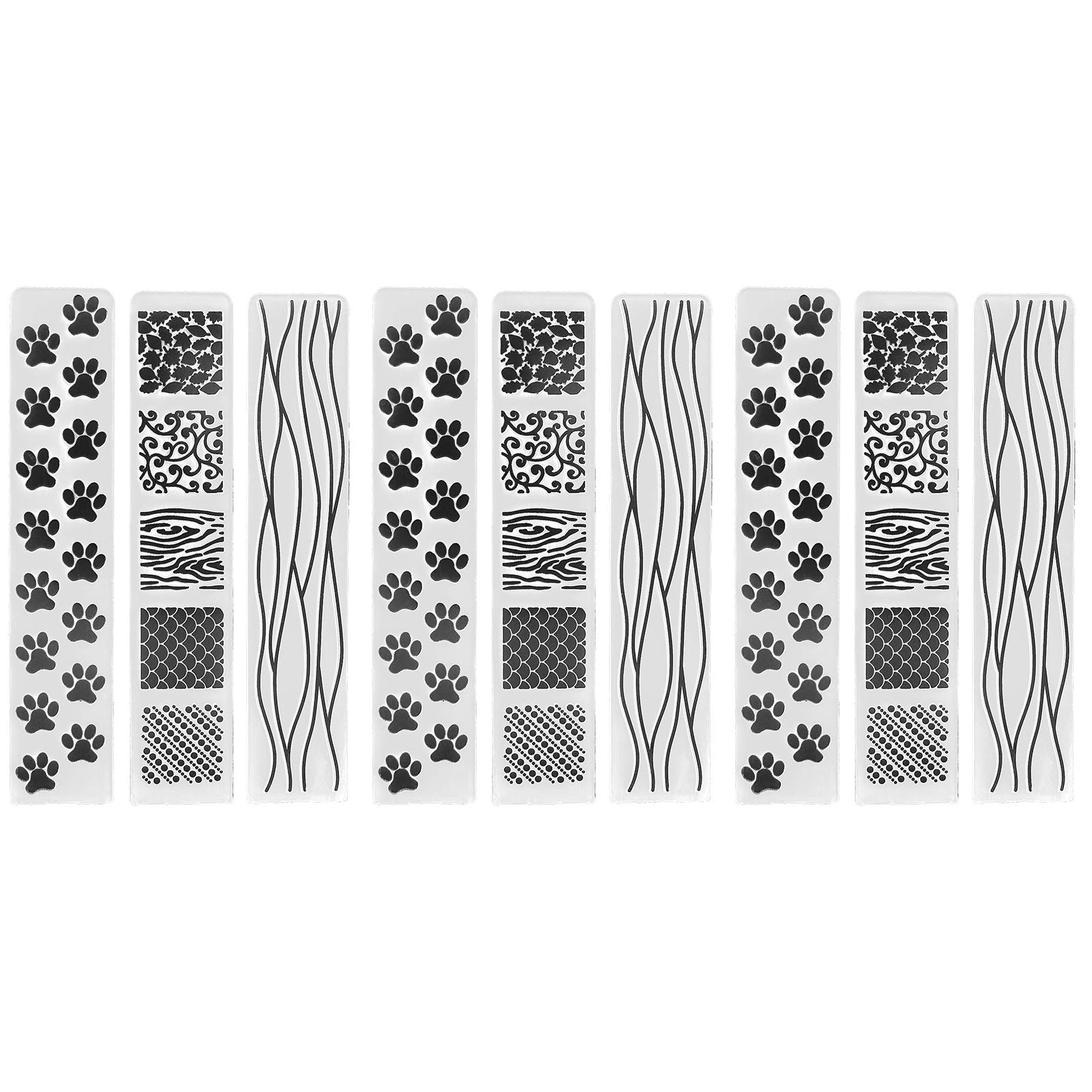 Pssopp 9Pcs Plastic Embossing Folders - Embossing Folder Stencil Template for Scrapbooking - Wedding Decoration - Photo Album