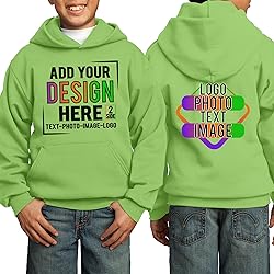 TEEAMORE Custom Youth Hoodies Add Your Personalized