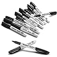 Keebor Fine Tip Dry Erase Markers, Black | Low-Odor | Non-Toxic, 16 Count White Board Dry Erase Markers, Office Supplies