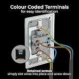 BG Electrical Large Cooker Control Switch Unit with LED Power Indicator 45A view 5
