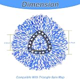 UNU 6 Pack Mop Head Replacement for Vileda Triangle Spin Mops Blue view 2