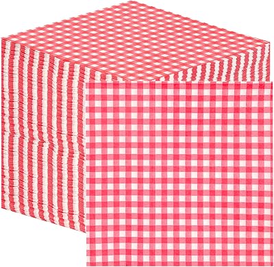 Talking Tables Table Fun Red Gingham 100 Pack Napkins 2 Ply 33cm