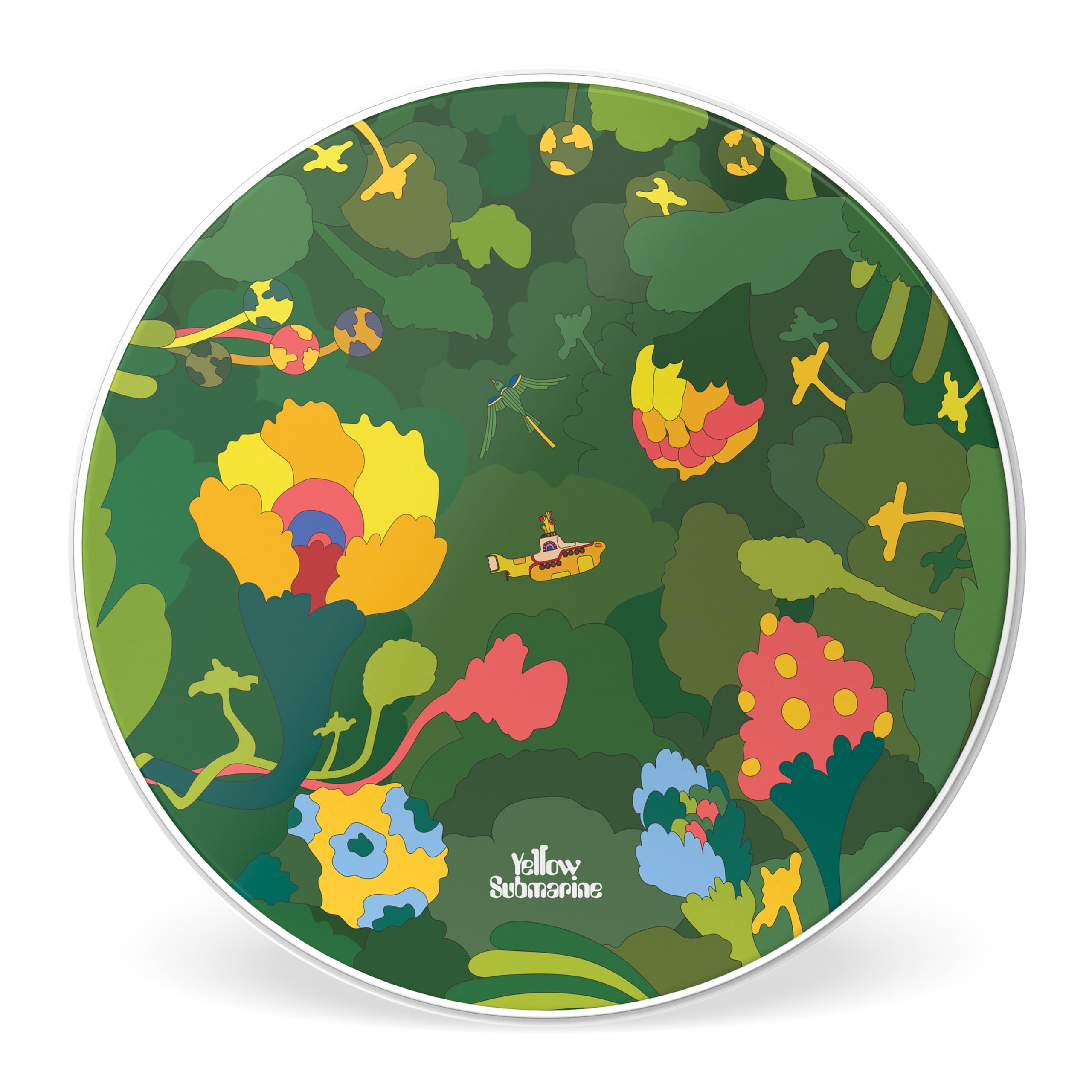 Evans Beatles Bass Drum Head - Yellow Submarine Resonant Bass Drumhead - Primrose Prairie, 20 inch