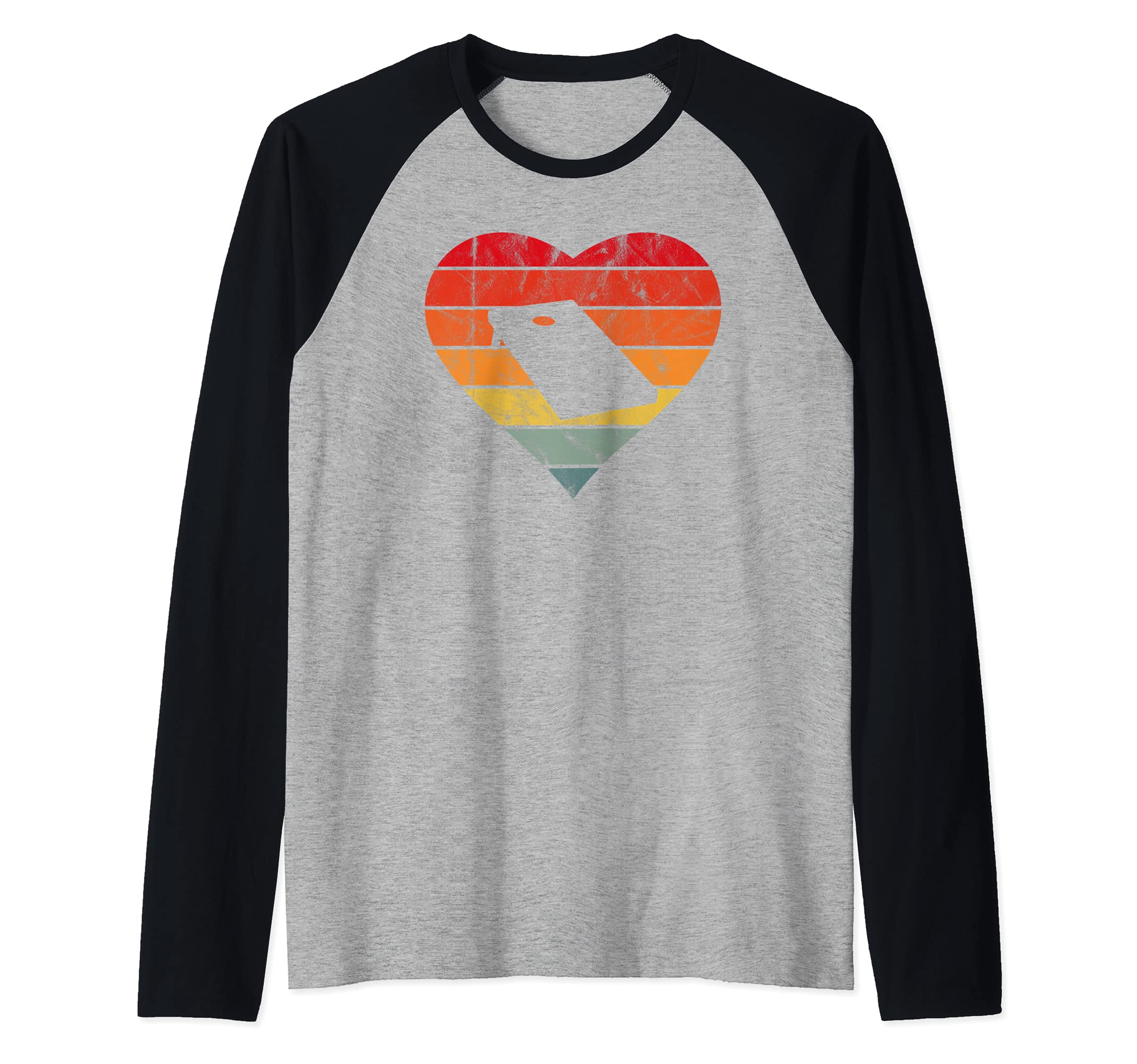 Cornholes Vintage Heart Retro Sunset Team Tournament Raglan Baseball Tee