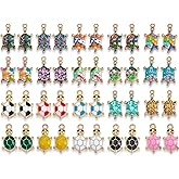 LEGENTLISUR 40Pcs Turtle Charms for Jewelry Making 20 Styles Alloy Enamel Colorful Tortoise Charms Pendants or DIY Bracelet Necklace Earring Accessories